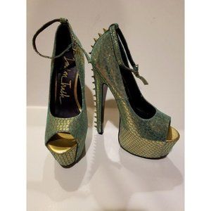 Snake Skin Platform Fashion Heels